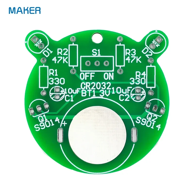 LED Flicker Light DIY Kit Triode Control Self-excited Multi-resonant Swing Circuit Electronic Production Spare Parts