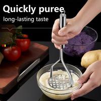 Potato Smasher Stainless Steel Hangable Puree Juice Maker Household Kitchen Gadget Manual Food Masher Utensil For Baby Food