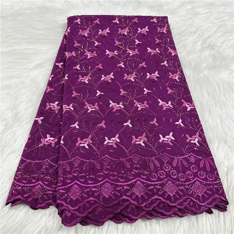 

5-ярдовая тяжелая вышивка бисером, африканская 100% хлопчатобумажная ткань премиум-класса, высокое качество, швейцарская вуаль, кружево, популярный стиль Дубая 18L1060502
