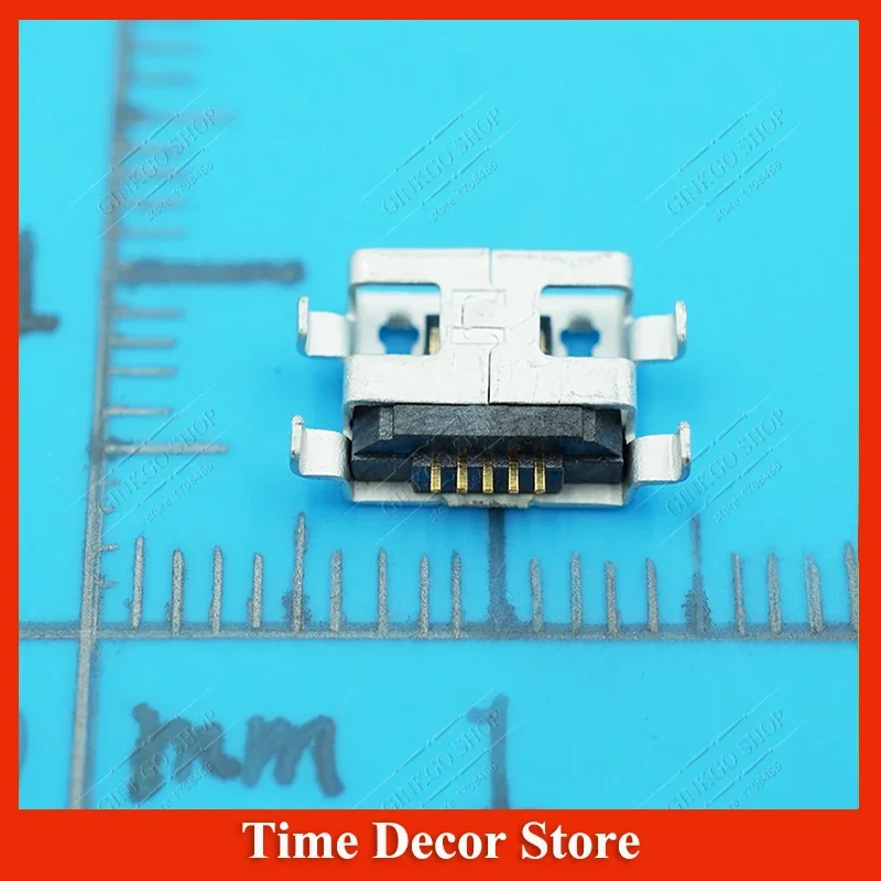 100pcs/lot 5P Micro USB jack connector for Red mi note Tail charging port data port square mouth