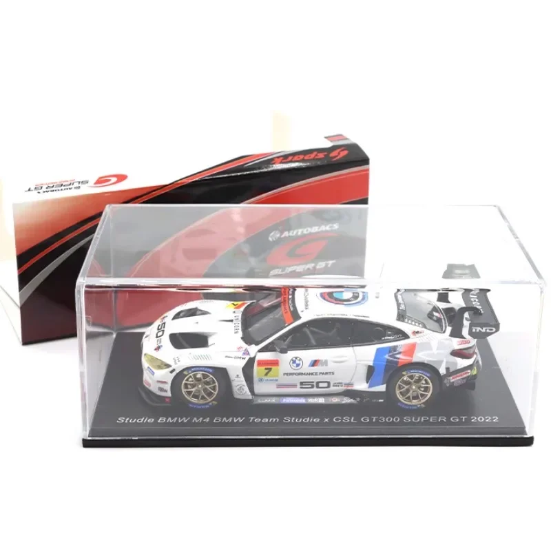 Spark 1/43 BMW M4 GT300 Super GT 2022 resin model, children's collection of decorative toys, a New Year gift for children.