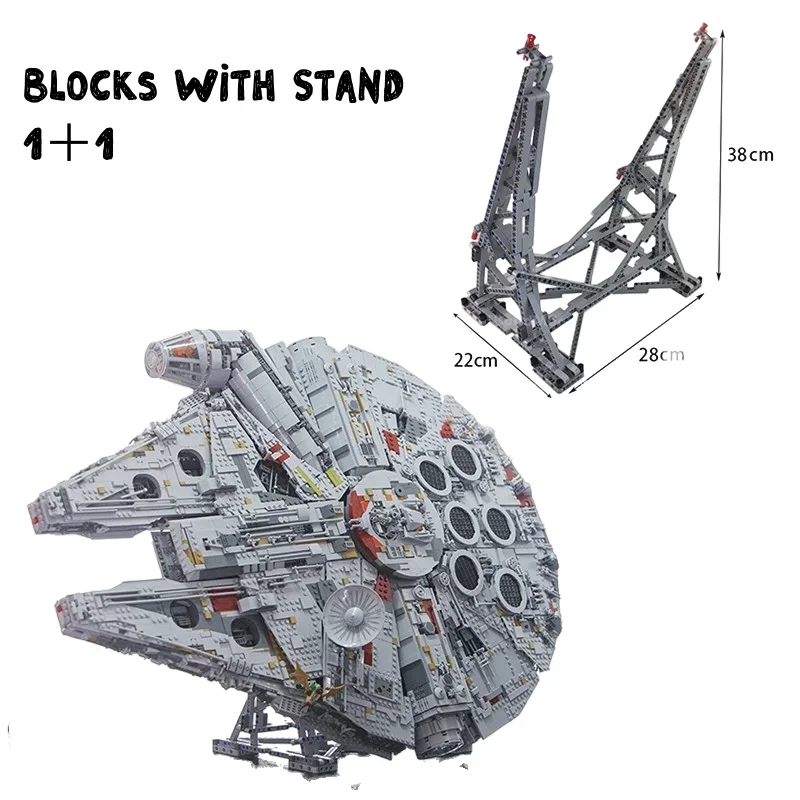 2026 Il più nuovo set da costruzione Millennium Falcon da 8445 pezzi, kit modello da collezione per adulti per regali di compleanno (kit luce LED opzionale