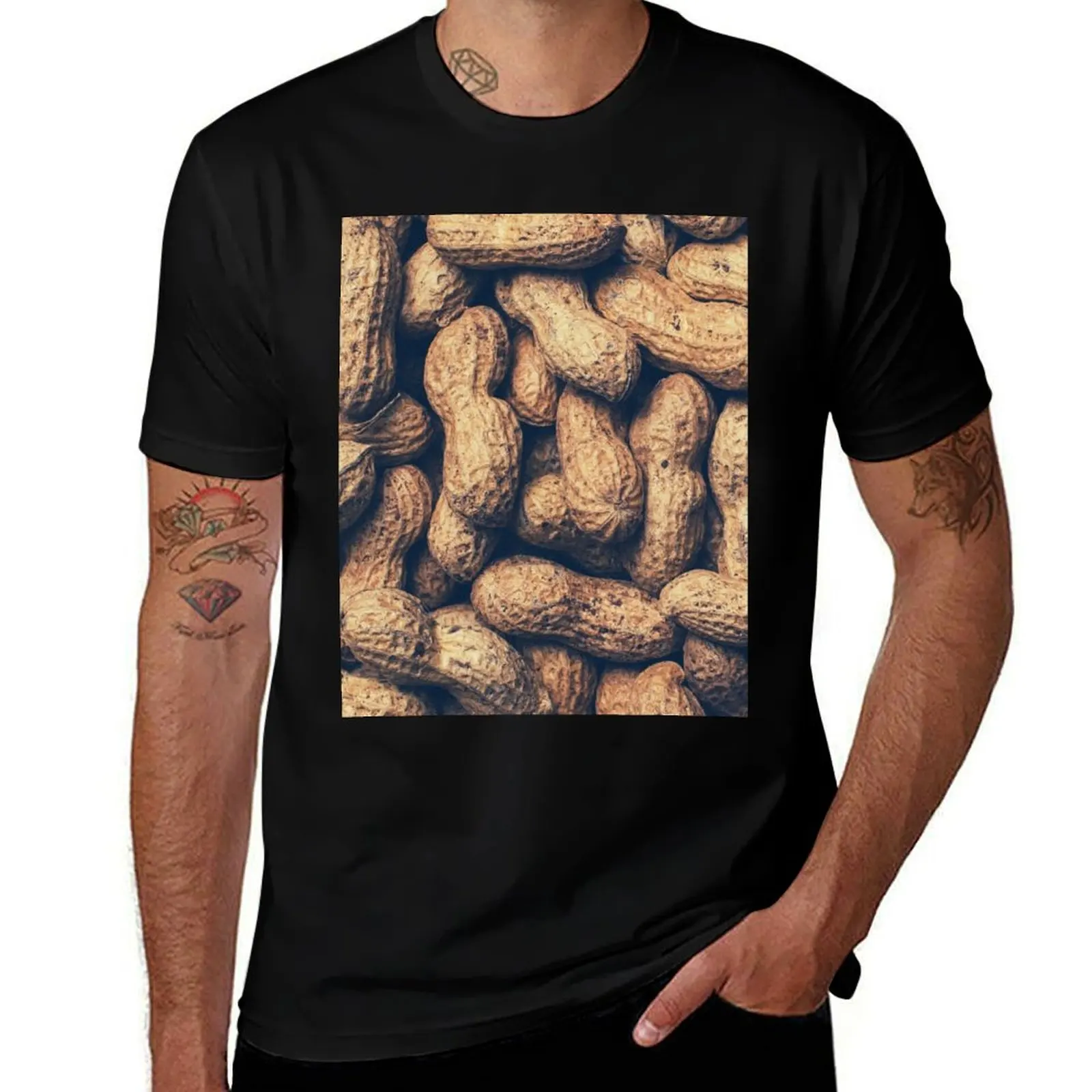 Peanuts background print texture pattern T-Shirt Fitness Quick Dry Short Sleeve Top