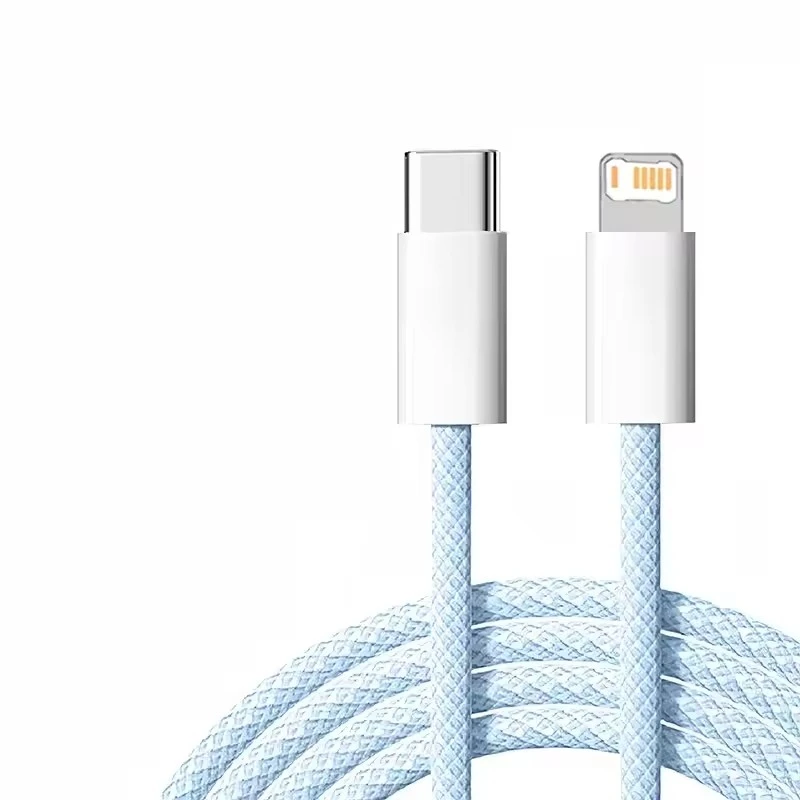 Câble PD de Charge rapide 35W, pour iPhone 13 14 Pro Max 11 12 mini X XR XS Max 7 8 Plus, câbles tressés de données USB-C de Charge rapide 1m 2m