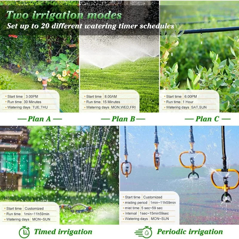 Intelligent WiFi Sprinkler Timer Water Valve Single Sprinkler Remote Control Irrigation System Mode Rain Garden Sprinkler Delay