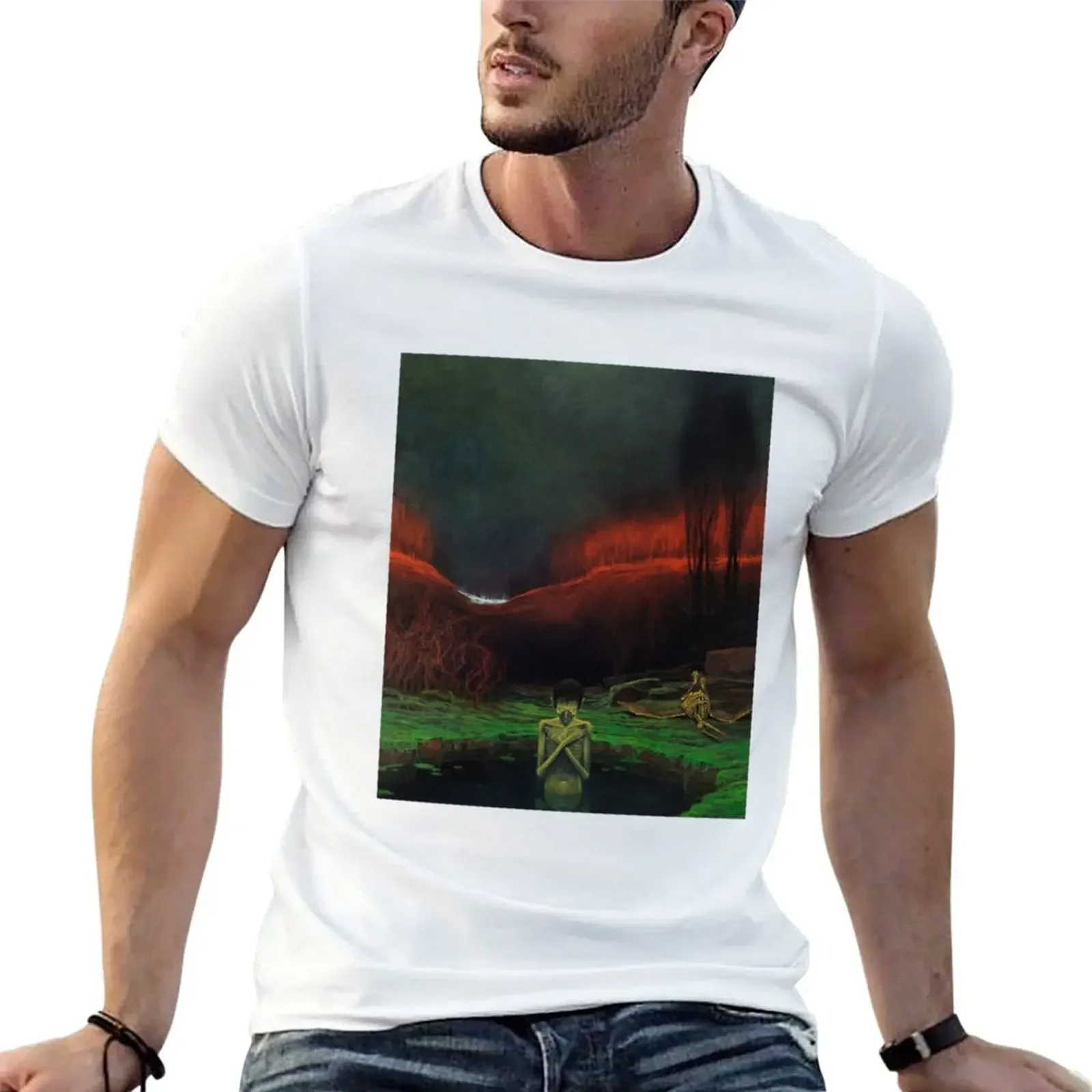 Beksinski T-Shirt street wear cute clothes black t shirts for men