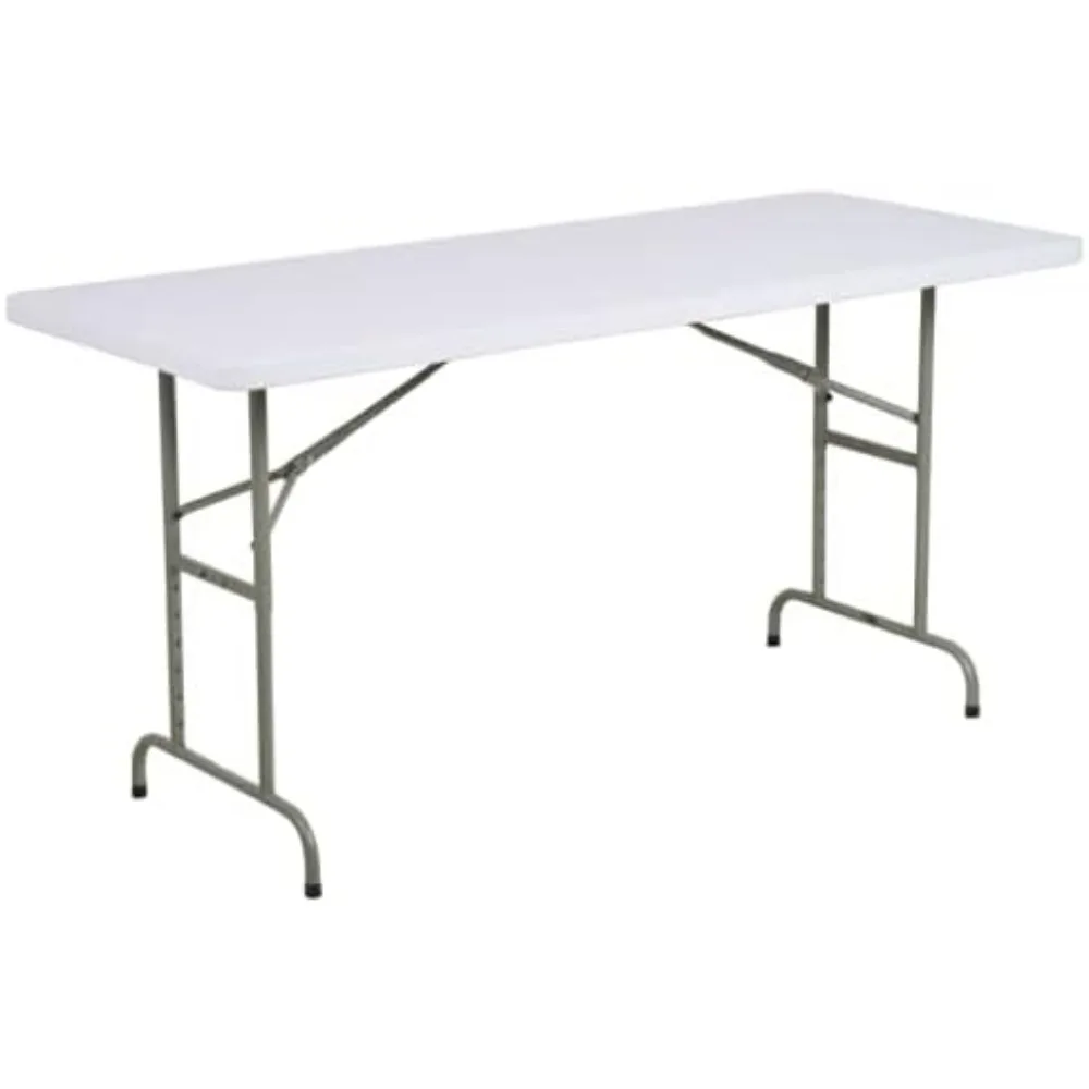 

30 x 72 дюйма гранитно-белый сверхмощный пластиковый складной стол с регулируемой высотой, складной походный стол, складные столы Par