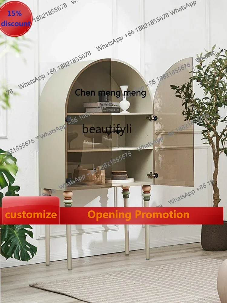 

B7304 ss French Retro Storage Solid Wood Display Cabinet High Cabinet Pre-Sale