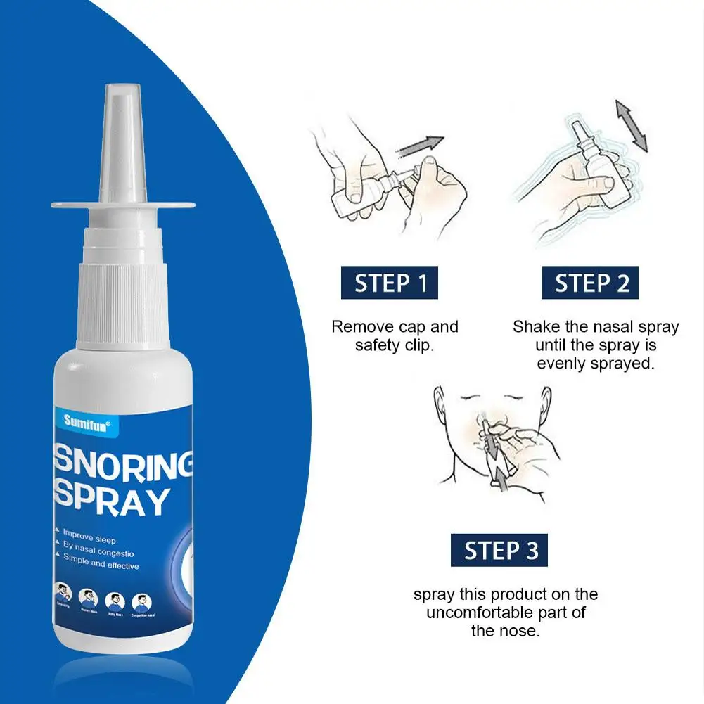 Dispositivo anti ronco nasal 30ml, spray nasal, alivia o sono confortável, bem da cavidade nasal, cuidados de limpeza, apnéia do sono, cuidados de saúde