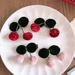 2025 Cute Cherry Princess Hairpins Women Girl Children Gift Hair Clip Barrettes Accessories Hairclip Headwear Headdress Ornament