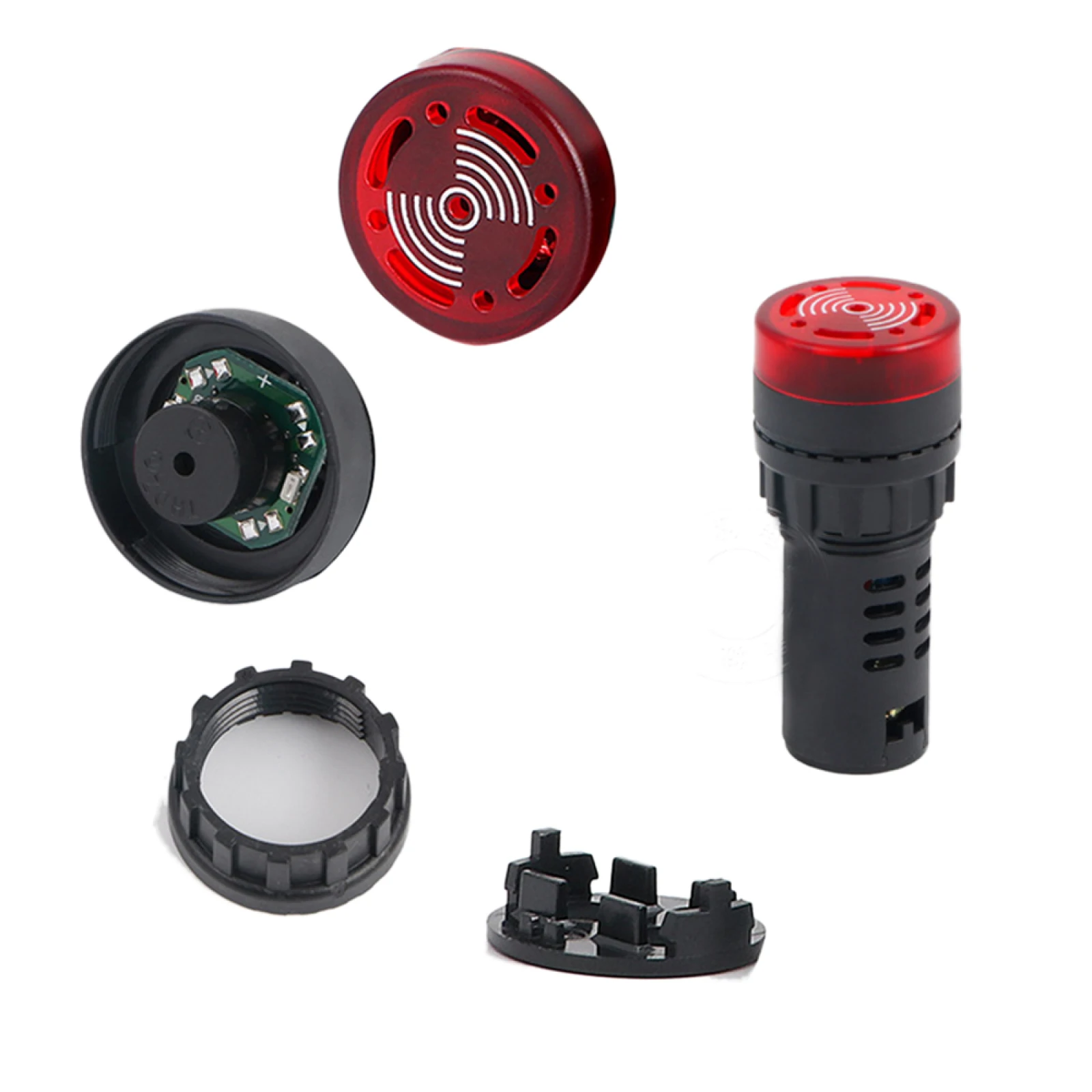 الجملة نشط كهرضغطية الجرس AD16-22SM التيار المتناوب 110 فولت LED فلاش إنذار + مؤشر مصباح تحذير