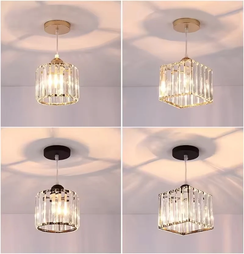 Dining Room Light Creative Personality Crystal Ceiling Lamp Bedroom Restaurant Corridor Entrance Small Chandelier Pendant Lights view 4