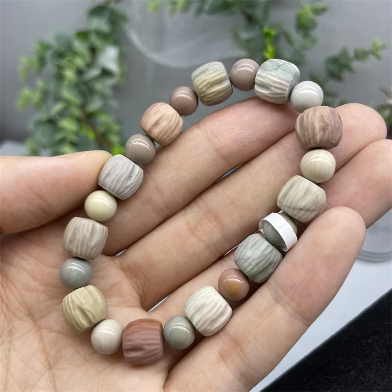 

Natural Alashan Bracelet Handmade Women Healing Gemstone Crystal Strand Bangles Lovers Girlfriend Jewelry Gift 1PCs