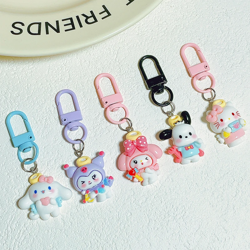 Cartoon Kuromi Melody Pochacco Cinnamoroll Kt Pendant Cute Anime Keychain Bag Hanging Decoration Accessories Gifts