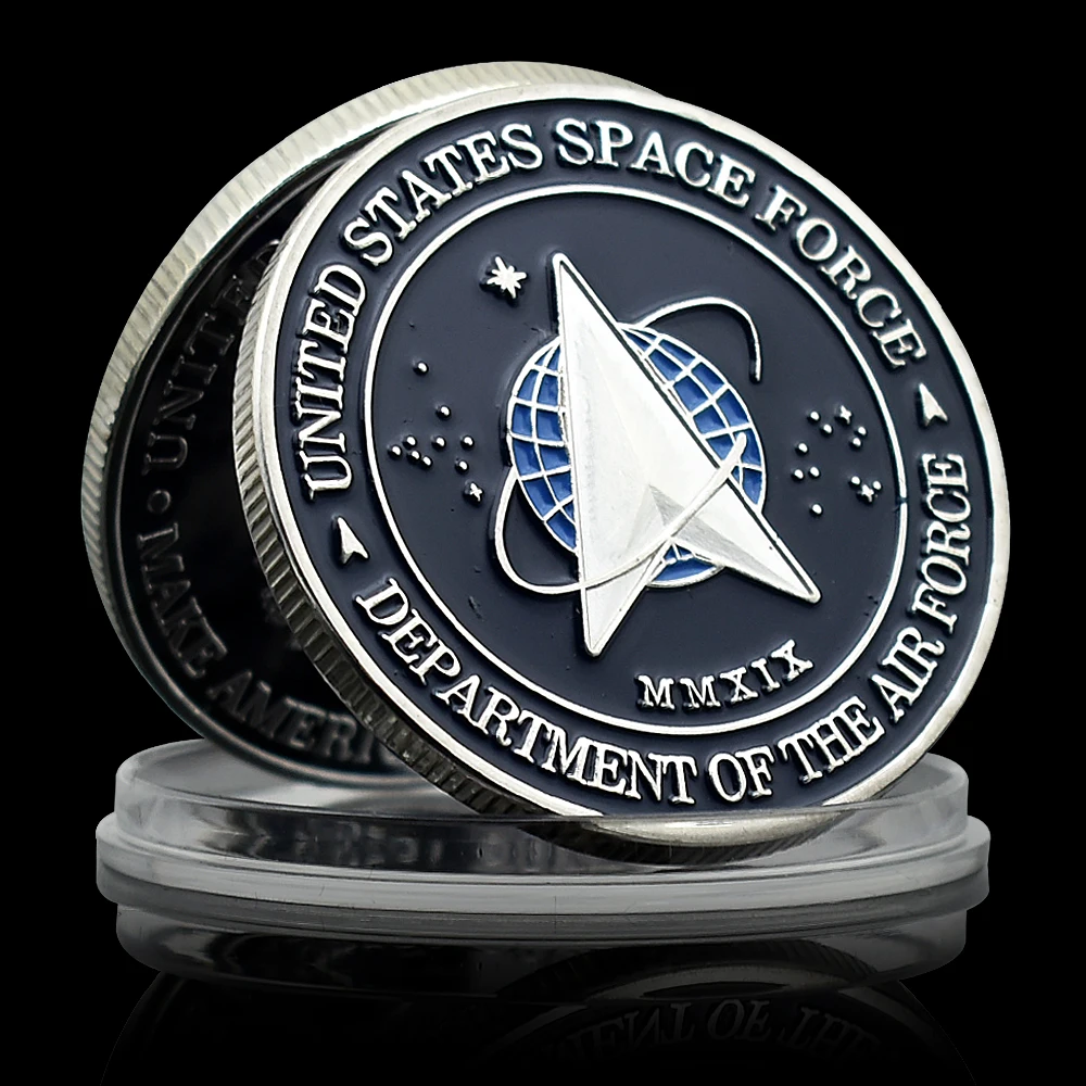 United States Space Command Silver Plated Coin MMXIX Air Force Commemorative Medal Art Crafts Home Decoration