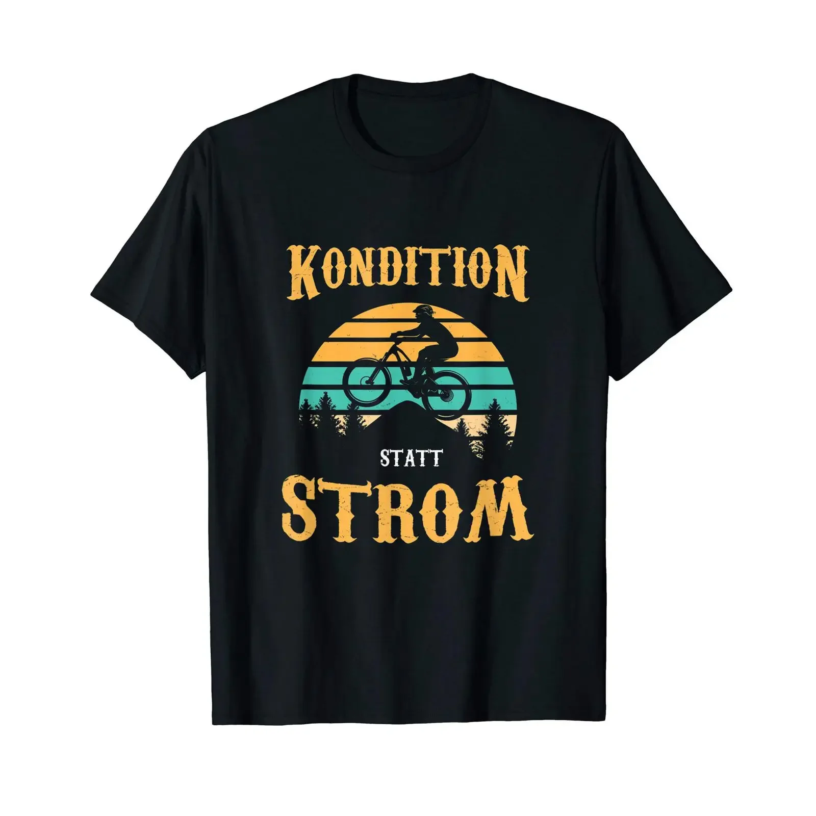 Kondition instead of Strom Bicycle Mountain Bike Road T Shirt vintage Washed Casual Unisex Soft Slightly fashion homme graphic