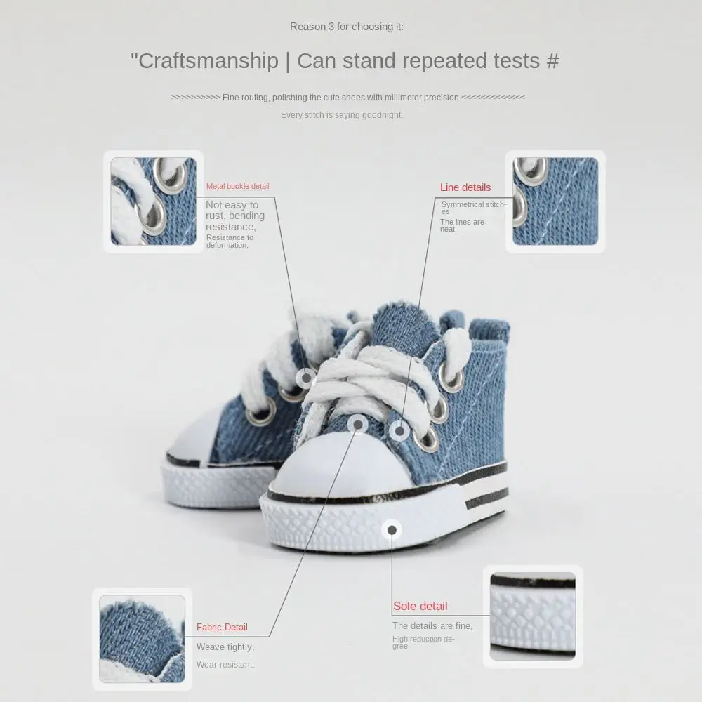 Nuovo 4*3 cm/3.8*2.5 cm 17 cm Scarpe da bambola Stili multipli Scarpe per bambole fatte a mano Bambole fai da te Accessori Scarpe di tela Giocattoli per bambole