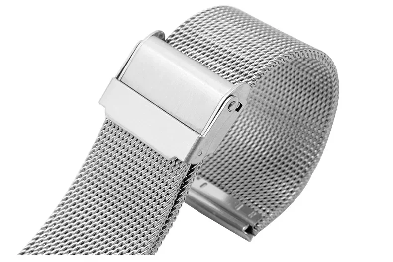 ميلانو حلقة سوار سوار فولاذي غير قابل للصدأ مشبك التأمين المزدوج لدانيال ويلينغتون 16 18 20 مللي متر سوار المعصم حزام الساعات