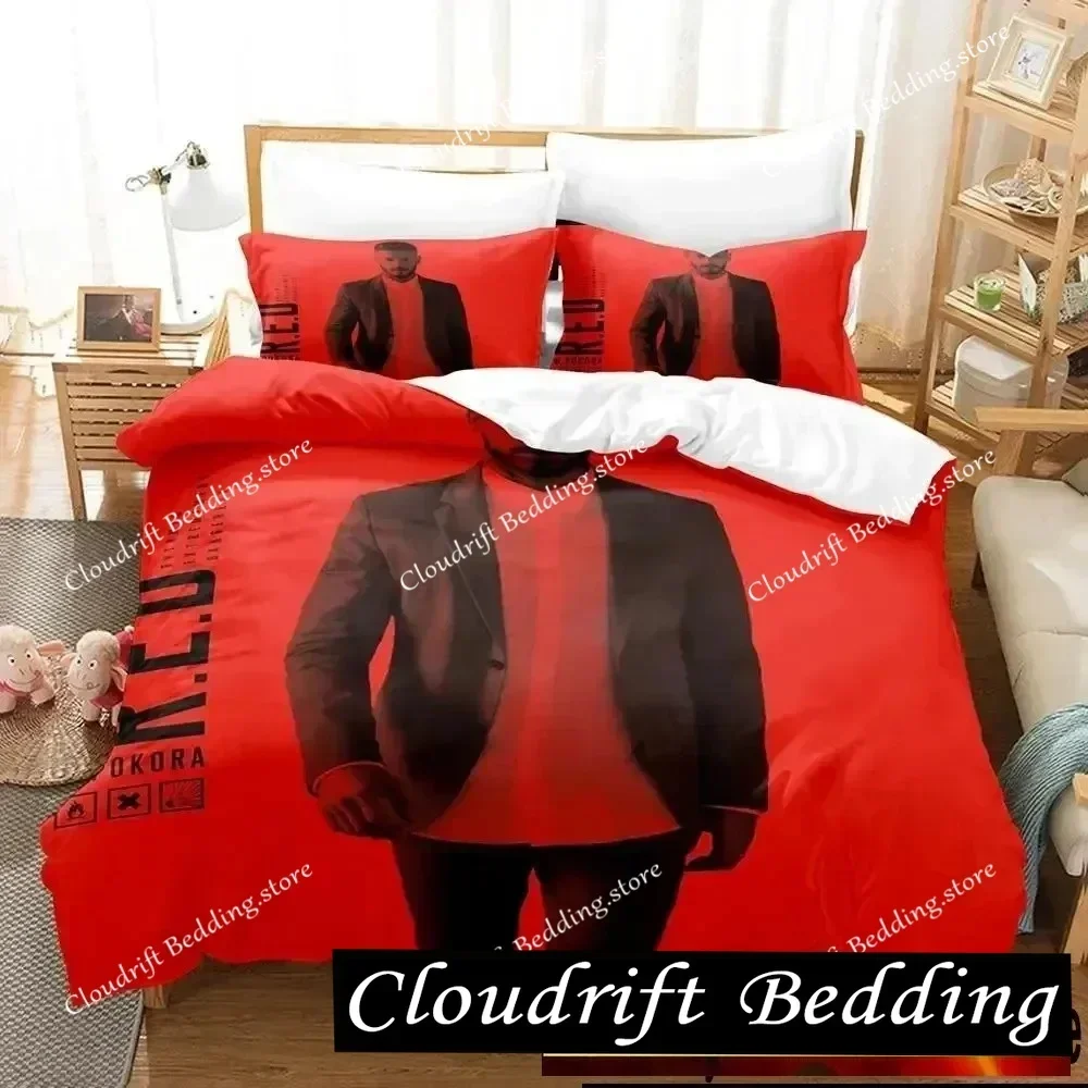 Singer M. Pokora Bedding Set Duvet Cover Bed Set Quilt Cover Pillowcase Comforter king Queen Size Boys Adult Bedding Set026