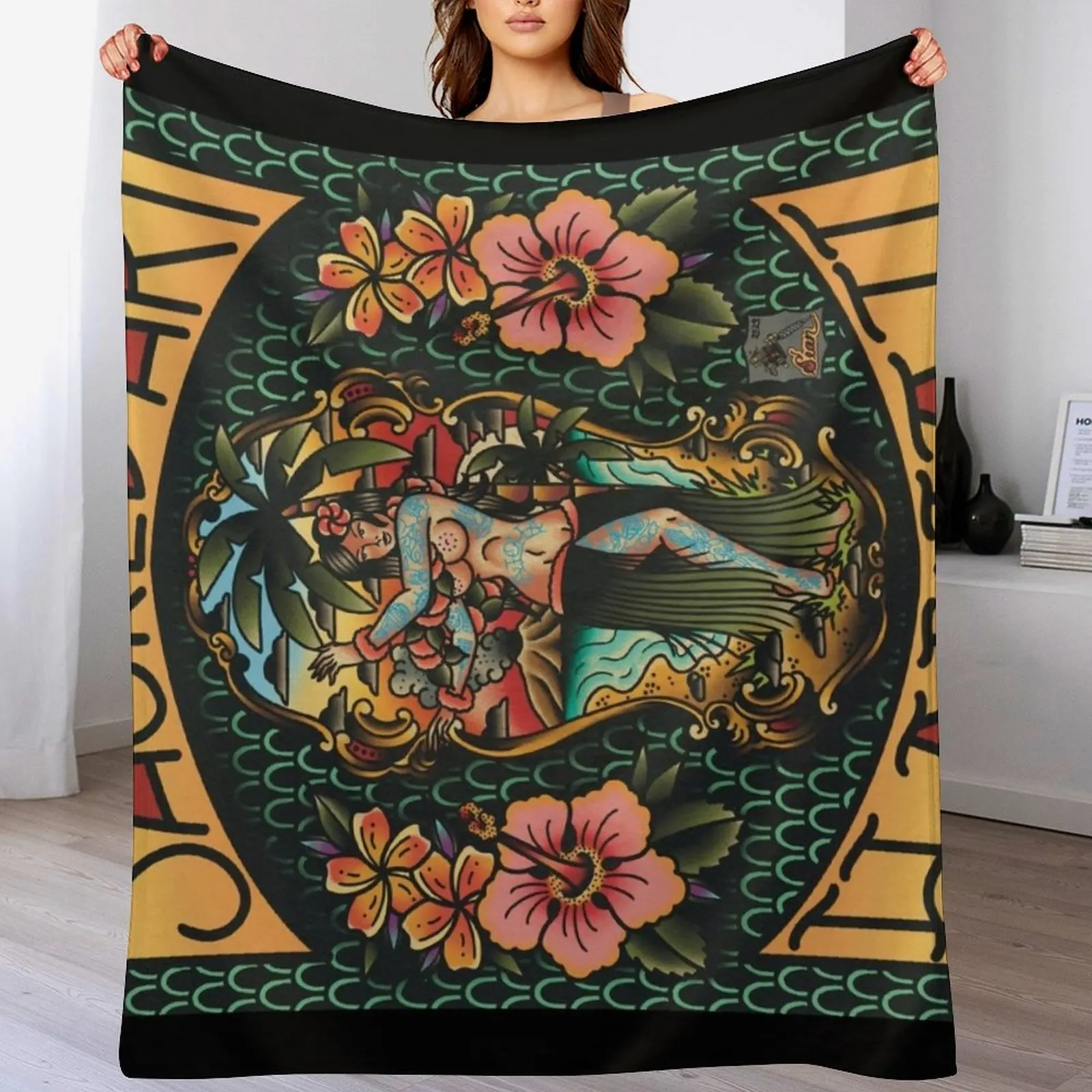 Hula girl gift Throw Blanket Single Comforter Blankets