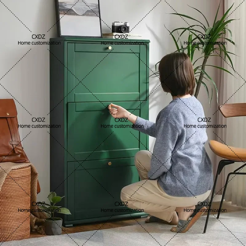 XX Princess Living Room Cabinets Tipping Bucket Postmodern Solid Wood Shoe Cabinet  Universal Zapatero Unique Furniture