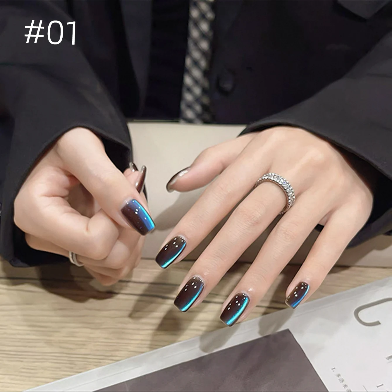 MIANEL 2026 Neuer Braun-Blauer Katzenaugen-Herbst-Winter Retro Himmelblauer Eleganter Glasperlen-Katzenaugen-Aufhellender Gel-Nagellack – Detail 18