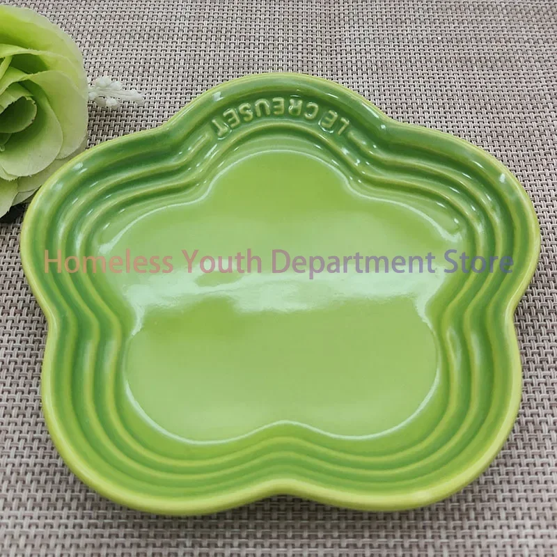 14cm Plum Blossom Small Plate Sauce Plates French Cool Color Cake Dish Gradual Spit Bone Dishs Tableware Ceramic Dessert image 6