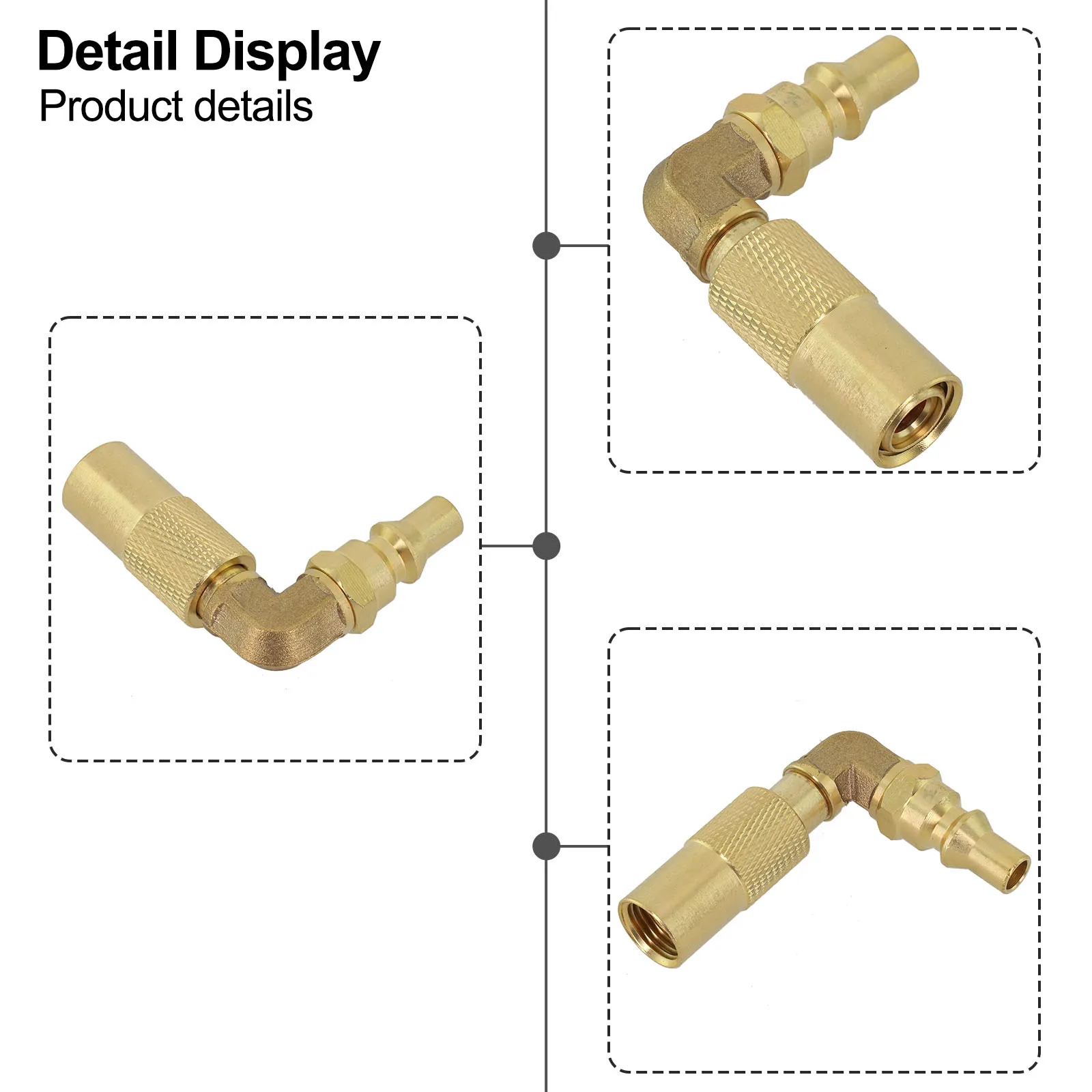 Gas Quick Connector 6*5*3cm Propane Gas Adapter Secure Locking Mechanism Versatile Compatibility Easy To Carry