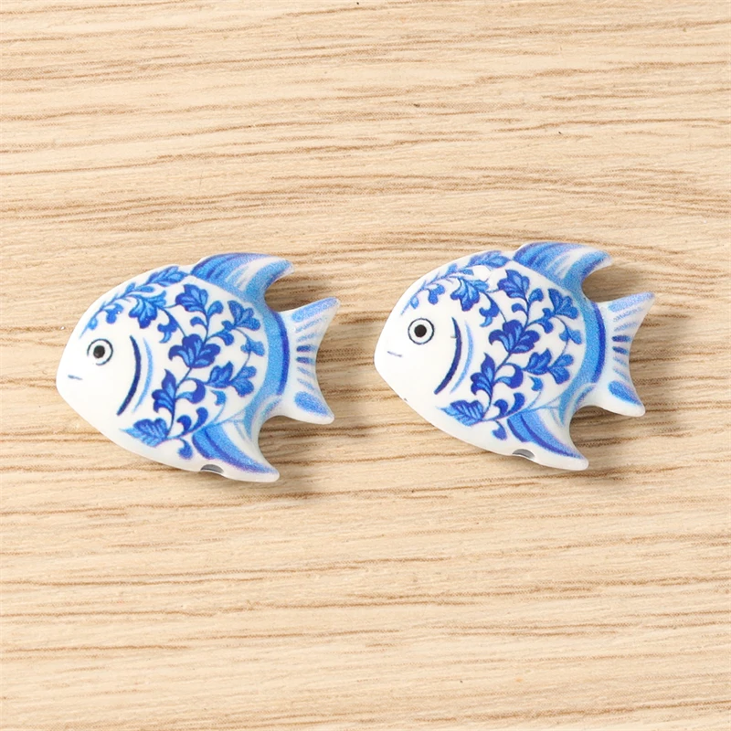 5 Stück 20 x 17 mm niedliche lose Fisch-Abstandsperlen für die Schmuckherstellung, DIY-Armbänder, Halsketten, Ohrringe, handgefertigtes Kunsthandwerk, Zubehör – Detail 7