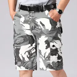 Große Größe Militär Männer Tarnung Cargo Shorts Sommer neue y2k Vintage Baggy Outdoor-Sport lässig knielange taktische Hose 44