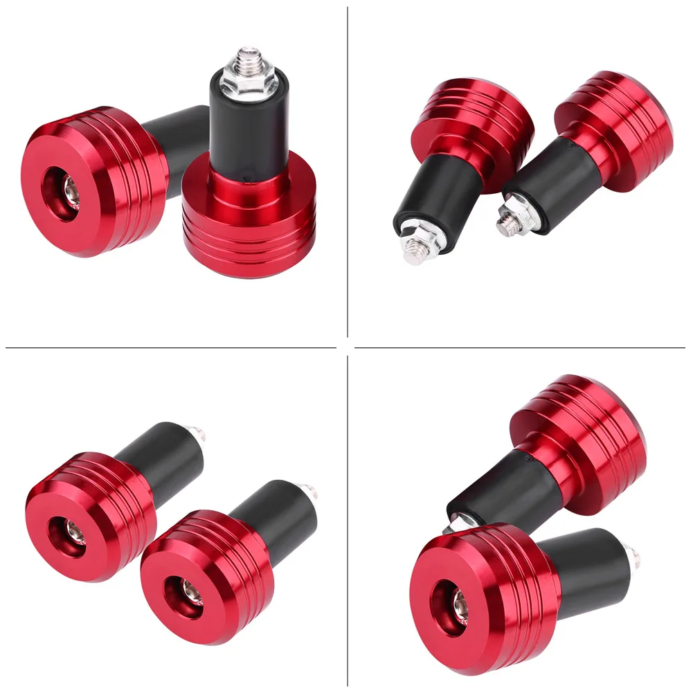 Handlebar Balance Terminal Handlebar Grips Pair of 22mm Universal Aluminum Motorcycle Grip Handlebar Ends Weight Balance Plug