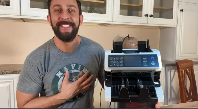 المسح الضوئي لعداد الأموال آلة عد النقود آلة العد العمودي لغة العملات المتعددة مع صورة CIS المزدوجة #6