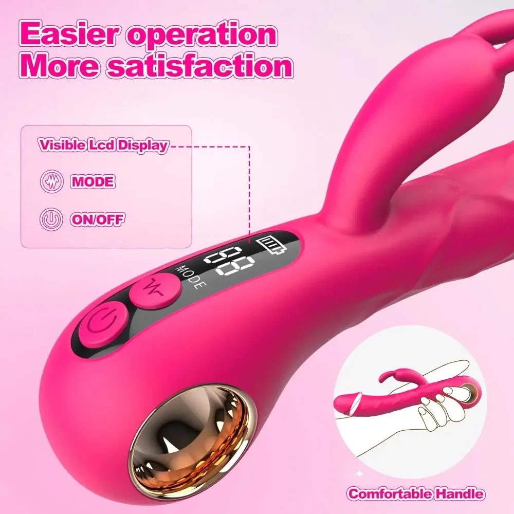 G-spot Rabbit Vibrator Clitoris Nipple Dildo Stimulator Vagina Masturbator Massager Massager for Women Couples Sex Toys 18+