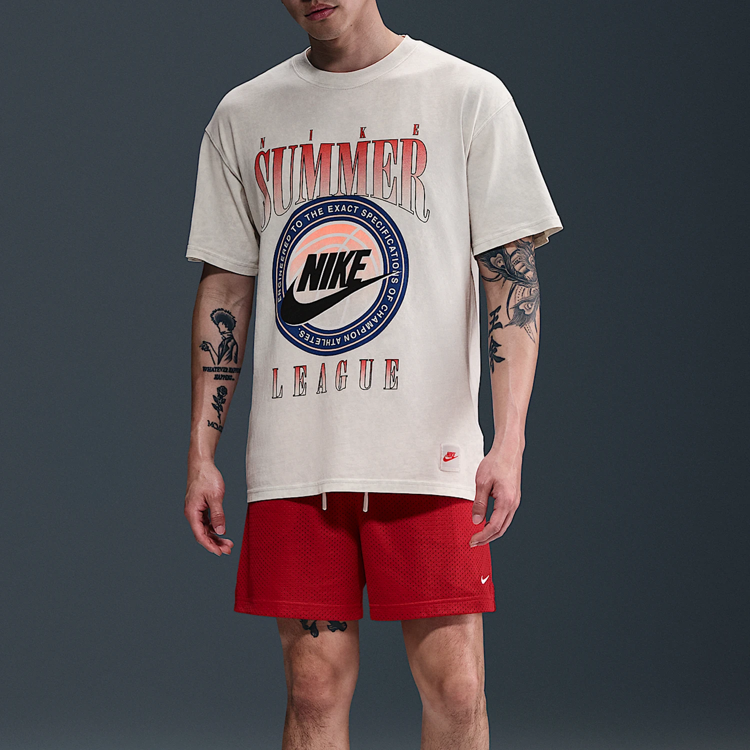 Nike genuine comfortable summer style men's loose casual short sleeved shirt with loose pattern HJ3435-025