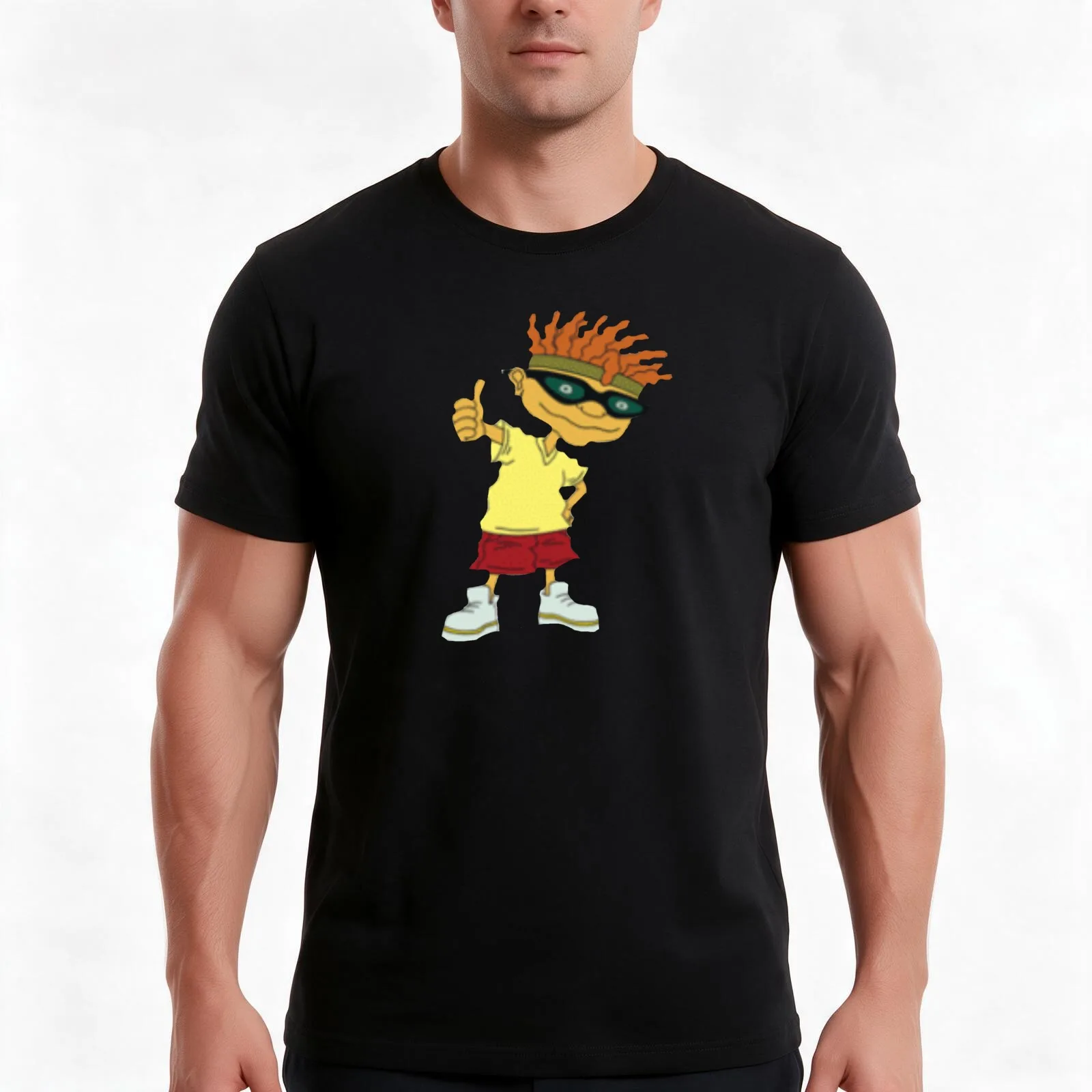 otto rocket T-Shirt, Summer Casual Cotton Tee, Oversized Streetwear Tops, Vintage Graphic Print, Loose Fit Short Sleeve