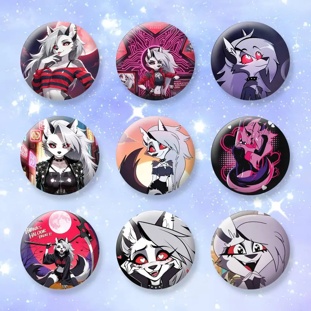 Helluva Boss Loona Badges Creative Tinplate Button PinsBrooch Badge Clothes Backpack