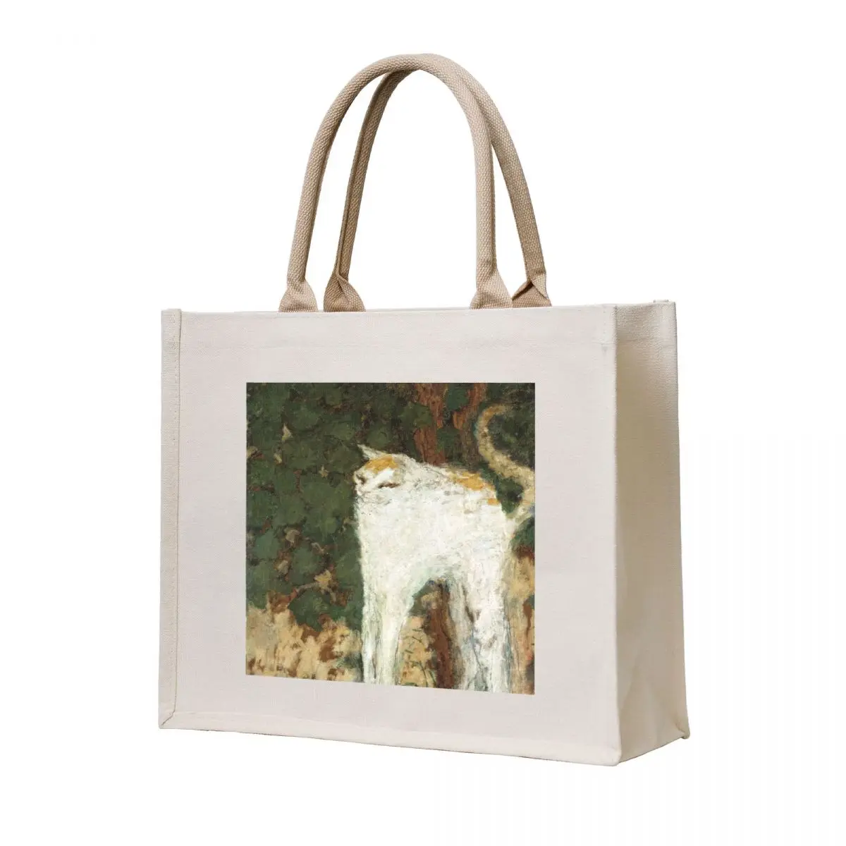 

Le Chat Blanc by Pierre Bonnard Tote Bag bags for women Women's handbag eco bag folding