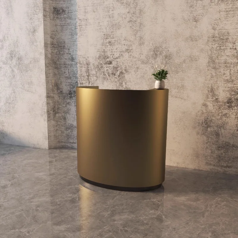 Curved Welcome Reception Desks Unique Corner European Company Reception Desks Simple Display Escritorio Commercial Furniture