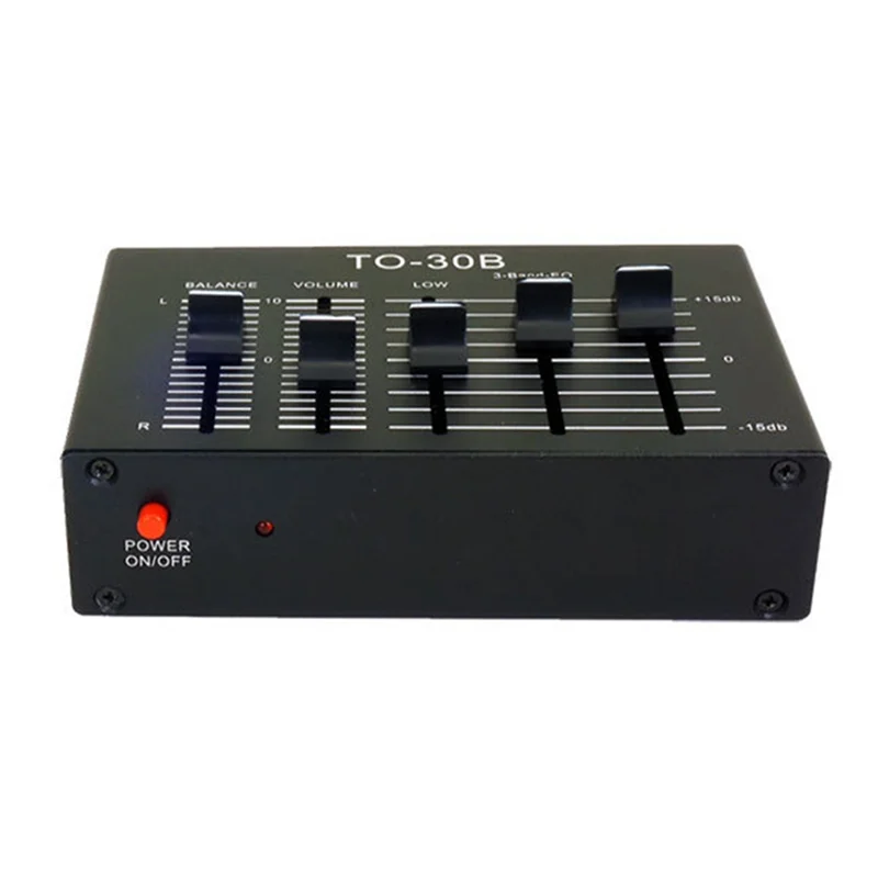 AA08-To-30B DC5V Audio estéreo EQ preamplificador equilibrado de tres bandas alto medio y bajo Control de volumen de equilibrio de Audio