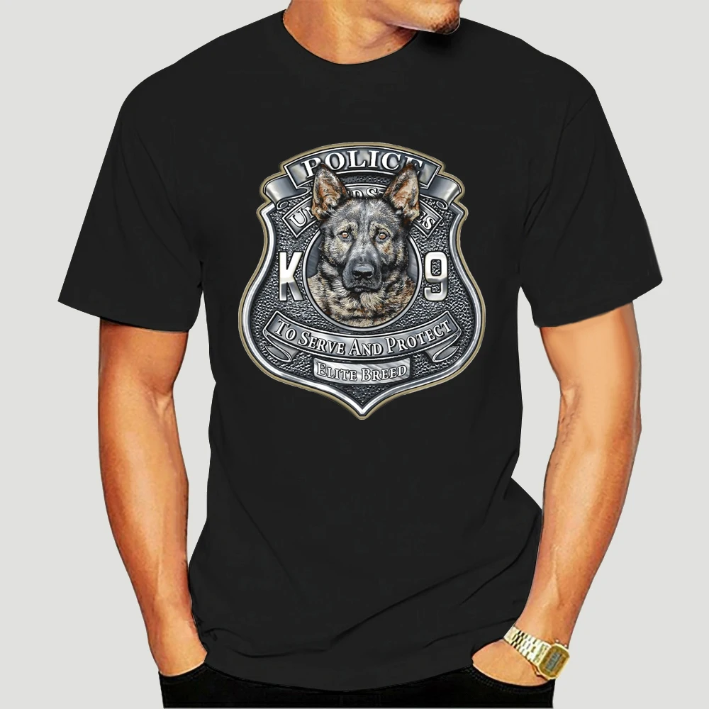 Law Enforcement T Shirt Elite Breed K9 Police Black 1932A