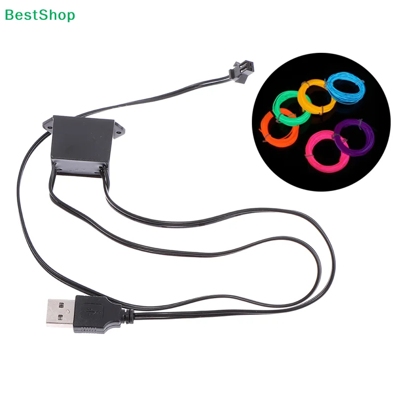 ★5V USB Adapter Driver 1-5M El Wire Electroluminescent Light Controller Inverter
