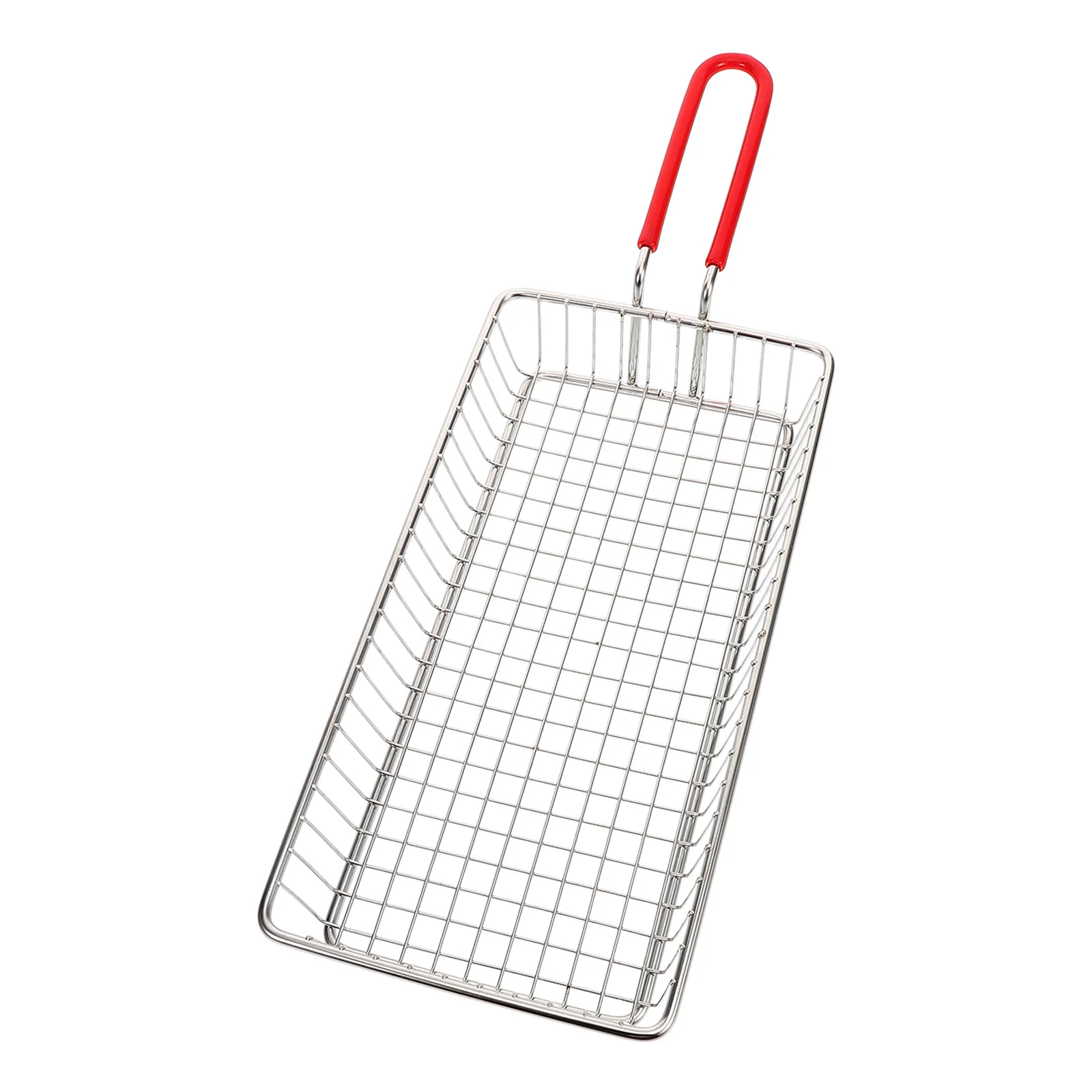 

Small Snack Stainless Steel Fry Basket Sturdy Deep Frying Basket for Chips Chicken Wings Snacks Handle Foldable Easy Storage