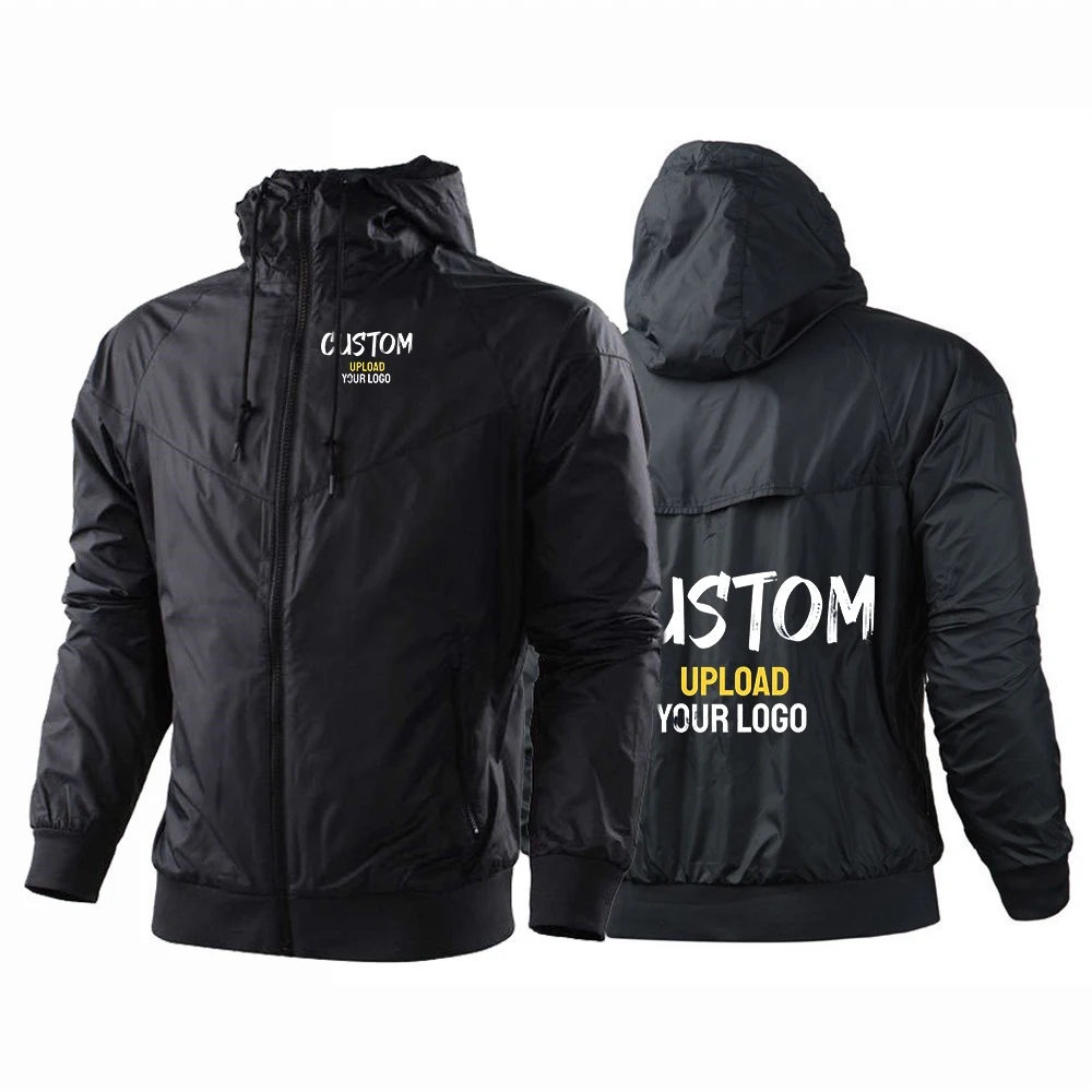 Personalized Custom Men's Tactical Soft Shell Jacket Windproof Hooded Outdoor Jacket Bomber Coat for Hiking Camping Hoodies
