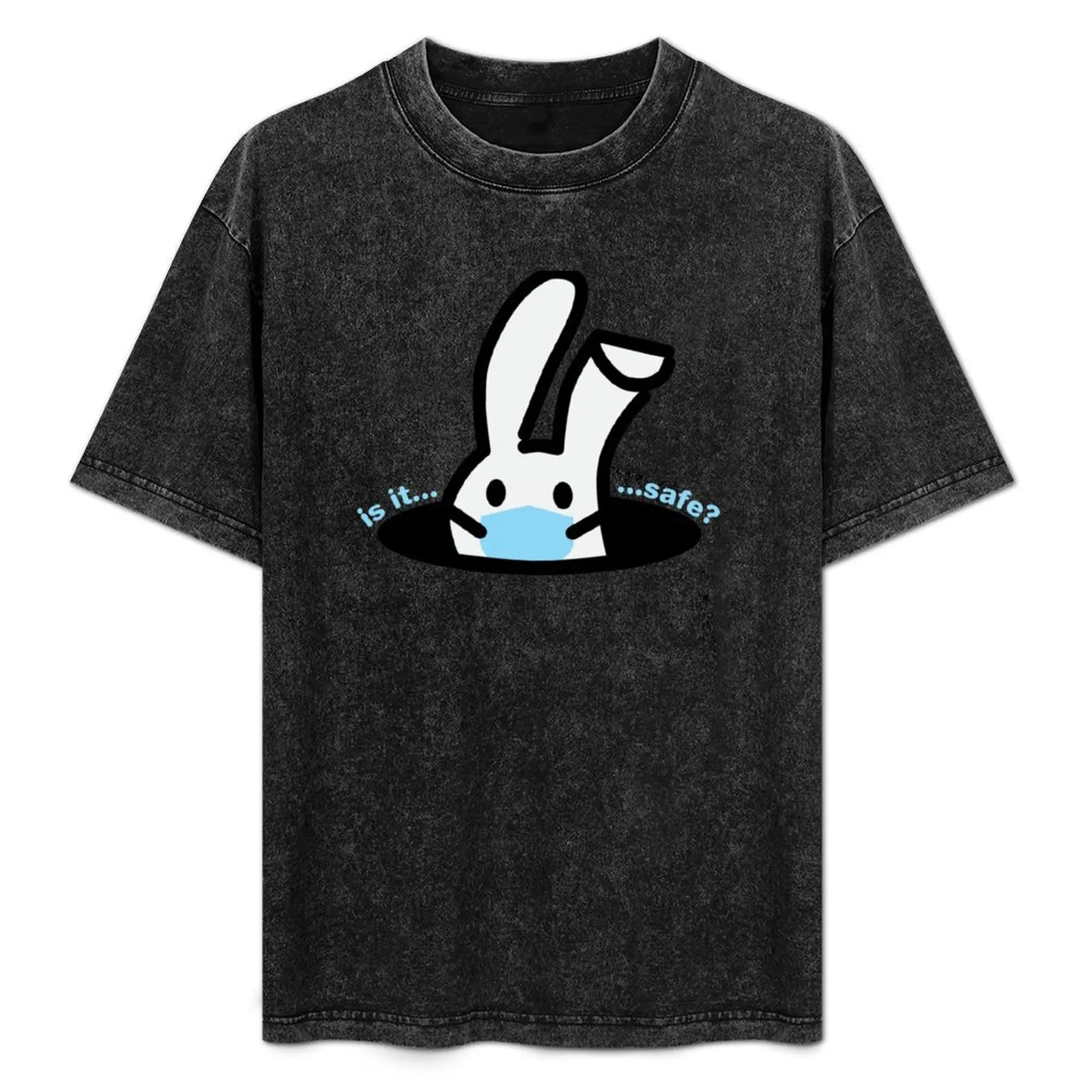 Camiseta Covid Bunny, camiseta básica informal de algodón de manga corta