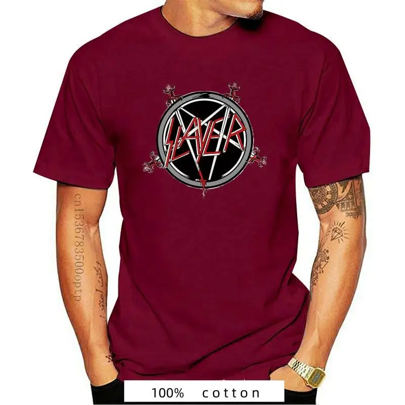 New Slayer Pentagram Logo Metal Rock Band White Size S - 3Xl Usa Size T-Shirt En1 Fashion Classic Tee Shirt