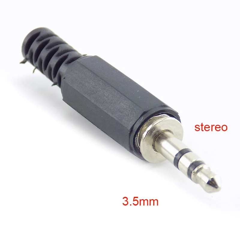 5/10 pz 3.5mm 2/3 Poli connettori Audio mono Spina Jack Per Cuffie Adattatore Maschio 3.5mm jack spina 3.5 Maschio Martinetti Spina Terminali del Cavo