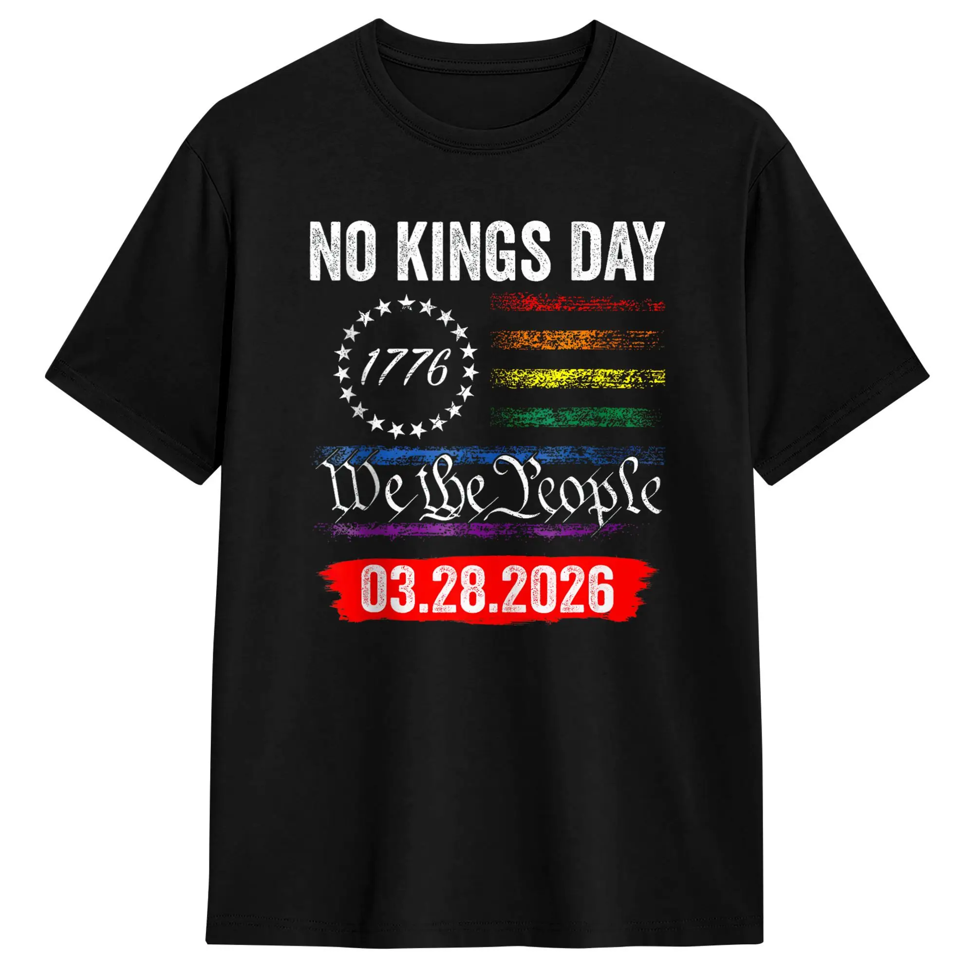 

Vintage T Shirt Summer No Kings March 28 2026 No Kings Day Hip Hop T-Shirts Cotton Tshirt Men Awesome Loose Short Sleeve Tees