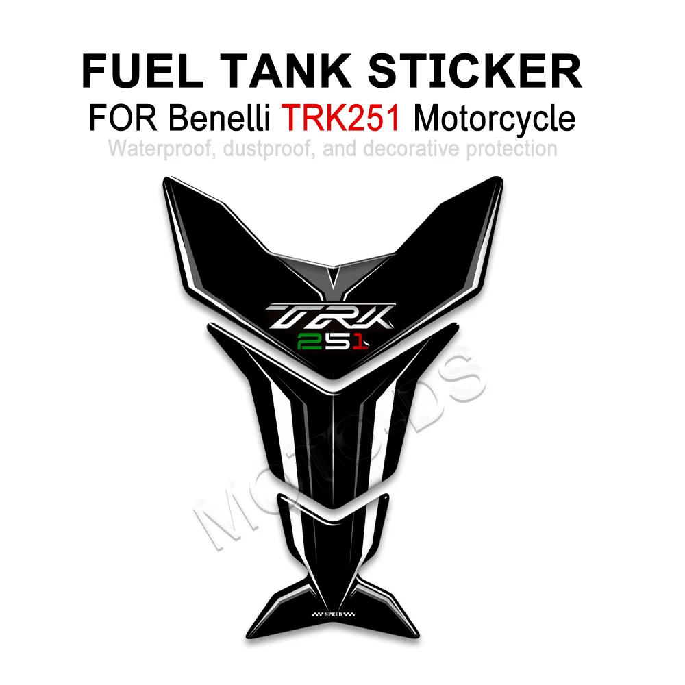 

For Benelli TRK251 TRK 251 Motorcycle Fuel Tank Pad Fish Bone Protection Stickers Decals Emblem