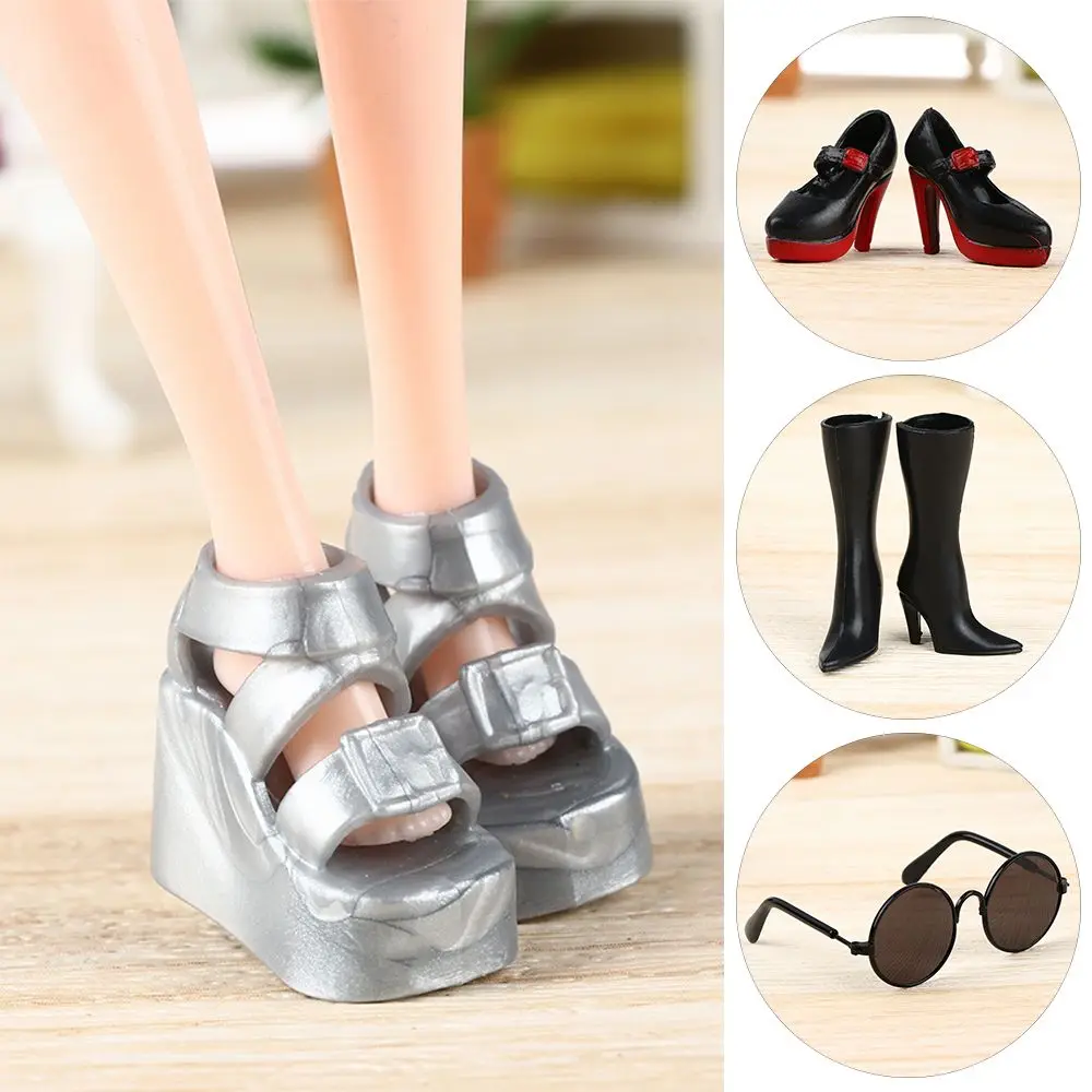 30cm Dolls Accessories  for 11.5"  High Heels Cool Sunglasses Foot Flat Shoes Sneakers