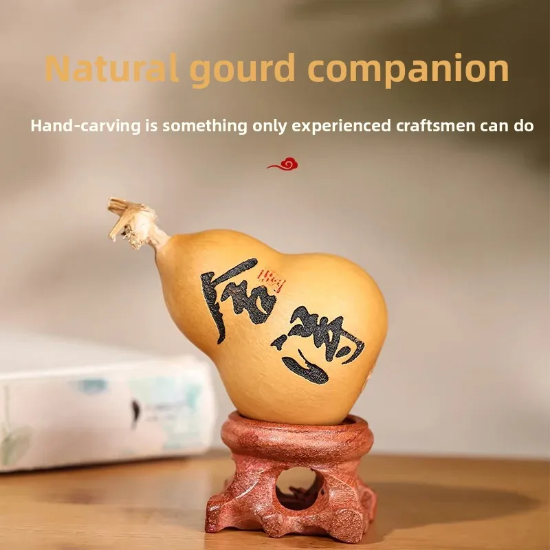 Handmade Cultural Gourd Bead Bracelet Taoist Life Charm Wooden Prayer Beads Hand Knotted Wrist Mala Unisex For Men Women Gift